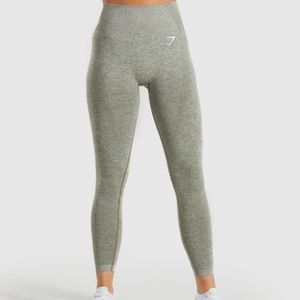 Gymshark Vital Seamless Marble Green Leggings